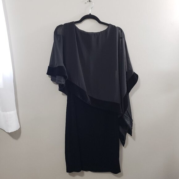 NEW Lori Michaels Little Black Dress Velour Sz S - Picture 2 of 10